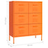 Lady Jillian -  Drawer Cabinet Orange 80x35x101,5 cm Steel